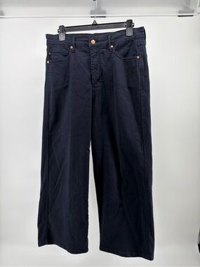 Judy Blue Garment Dyed Wide Leg‎ Crop Dark Blue Jeans, Women's Size 11(30)